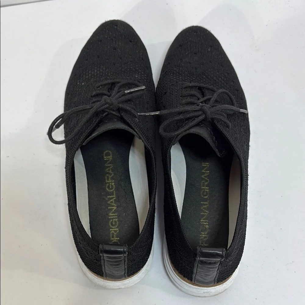 ☘️Cole Haan original grand Black and White Knit Sneakers wingtip, Oxford styling - Picture 5 of 8